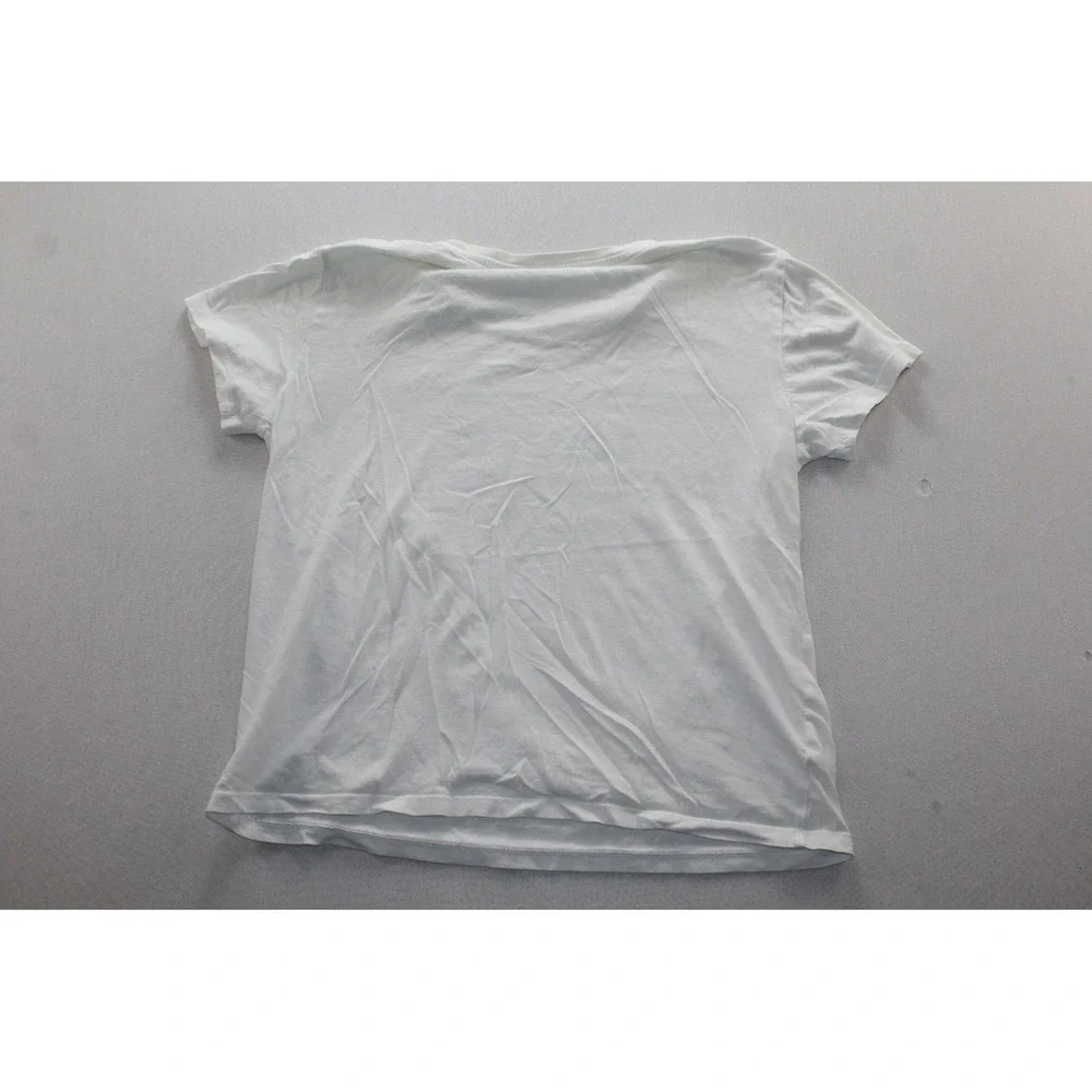 Levi's Shirt Mens Medium White Stripe Logo Graphic Tee Retro Tagless Crewneck